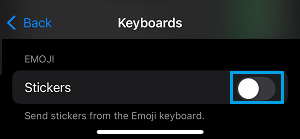 Disable Emoji Stickers on iPhone
