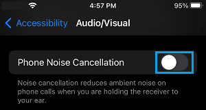 Disable Noise Cancellation on iPhone