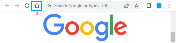 Icono de inicio en Google Chrome