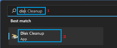 Open Disk Cleanup in Windows 11