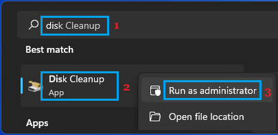 Open Disk Cleanup As Admin