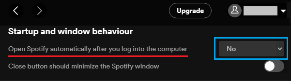 Deshabilitar el inicio automático de Spotify en la computadora