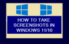 How to Take Screenshot in Windows 11/10