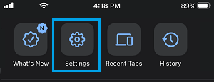 Chrome Mobile Settings Icon