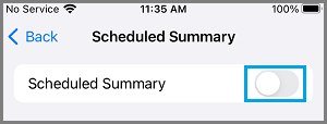 Disable Scheduled Notification Summary on iPhone