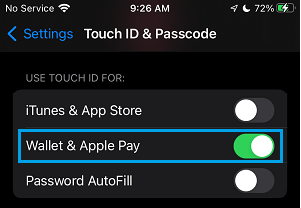 Enable Touch ID for Apple Pay on iPhone