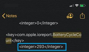 Battery Charge Cycle Count on iPhone