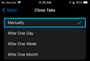 Schließen Sie Safari-Tabs Auf Dem Iphone Manuell