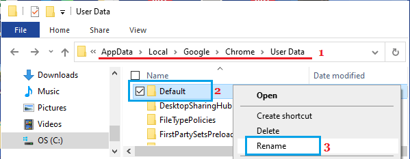 Benennen Sie Den Chrome-Benutzerdatenordner Um