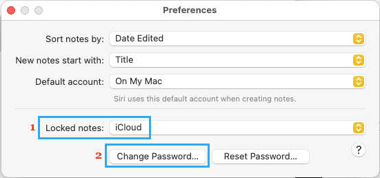 How to Change Notes Password on Mac - 13