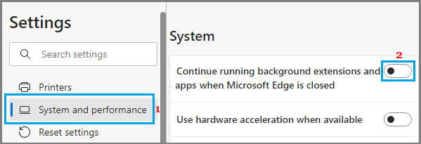 Disable Background Apps Option in Microsft Edge