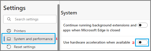 Disable Hardware Acceleration in Microsoft Edge