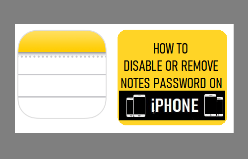 Deshabilitar o eliminar la contraseña de Notes en iPhone