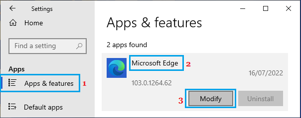 Ändern Sie Microsoft Edge