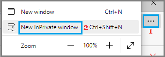 Open Microsoft Edge in Private Mode