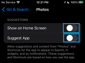 Prevent Iphone Suggesting Photos On Home Screen And Apps