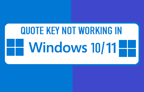 Quote Key Funktioniert Nicht In Windows