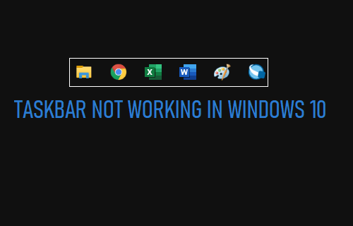 La barra de tareas no funciona en Windows 10