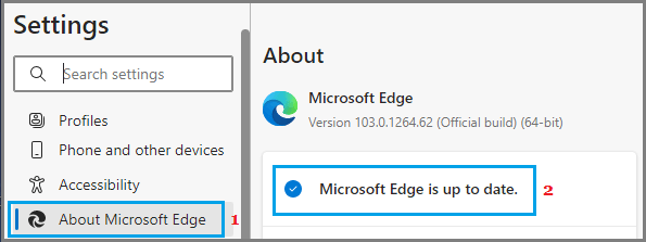 Update Microsoft Edge Browser