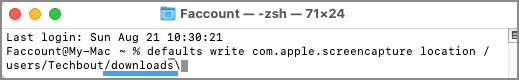 Change Screenshot Save Location to Downloads Folder on Mac