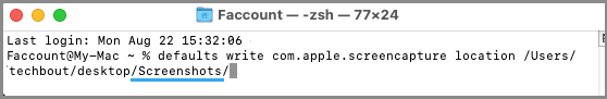 Change Screenshots Save Location to New Folder on Mac