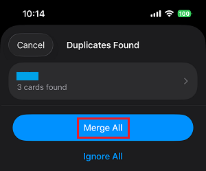 Merge Duplicate Contacts on iPhone
