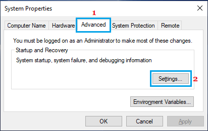 Open Advanced System Settings Option in Windows