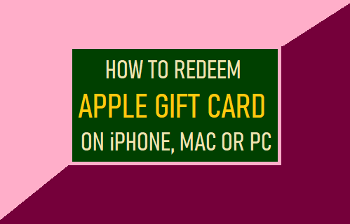 Redeem Apple Gift Card