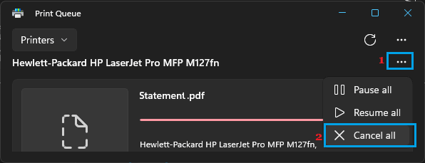 Cancel All Print Jobs on Windows Computer