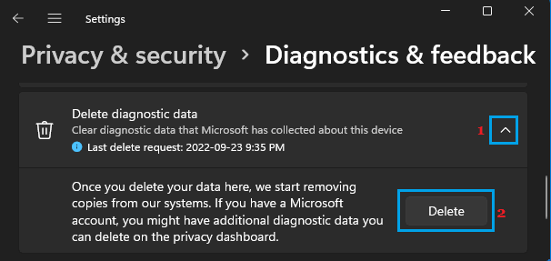 Delete Diagnostic Data from Windows PC