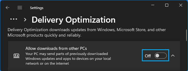 Disable Downloads From Other Computers