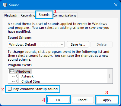 Disable Startup Sound On Windows PC