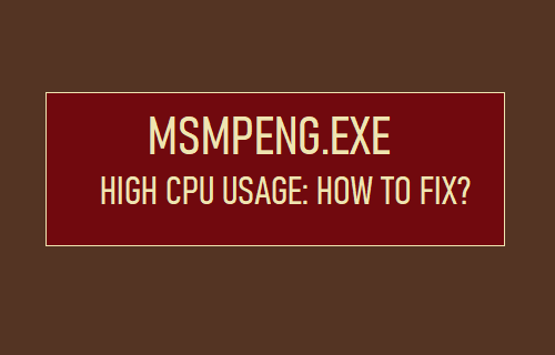 MsMpEng.exe High CPU Usage In Windows