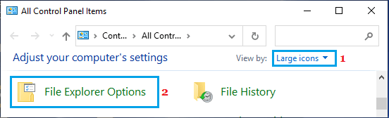 Open File Explorer Options