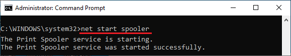Starten Sie Den Druckspooler Über Die Eingabeaufforderung