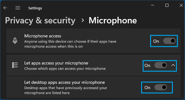 Apps Den Zugriff Auf Die Mikrofonoption In Windows 11 Erlauben