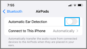 Deaktivieren Sie Die Automatische Ohrerkennung Für Airpods Auf Dem Iphone