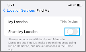 Deaktivieren Sie „Standort Teilen“ Auf Dem Iphone