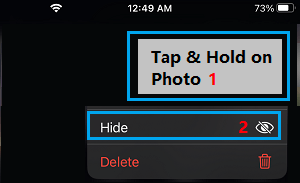 Hide Photo on iPhone