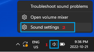 Soundeinstellungsoption In Windows 11