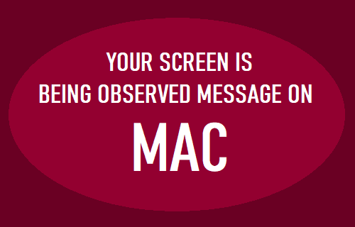 Your Screen is Being Observed Mac