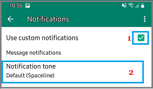 Use Custom Notifications for Contact on WhatsApp