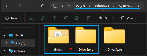 Location of Drivers & DriverStore Folders in Windows