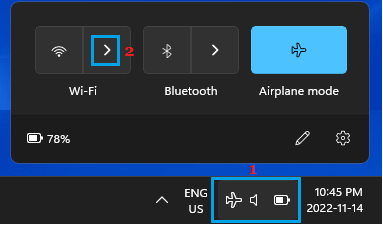 Enable or Disable WiFi From The Taskbar