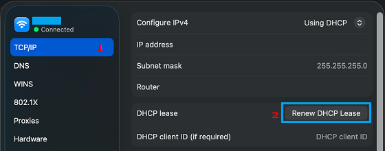 Renew DHCP Lease on Mac