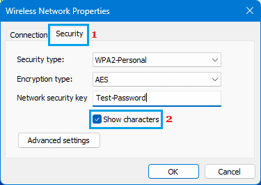 Show WiFi Password Option in Windows
