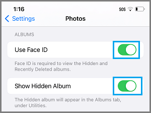 Lock Hidden Photos Using Face ID on iPhone