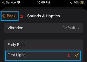 Select Alarm Sound on iPhone