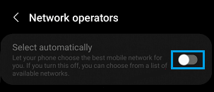 Disable Automatic Network Selection on Android