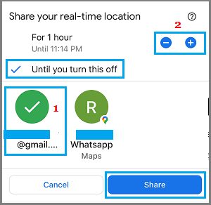 Share Your Real-time Location Using Google Maps